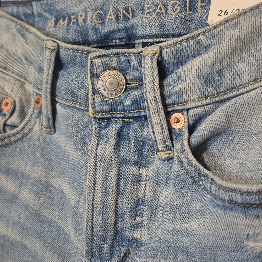 NWT American Eagle AirFlex+ Slim Light Wash Jeans 26x32 - Picture 4 of 10
